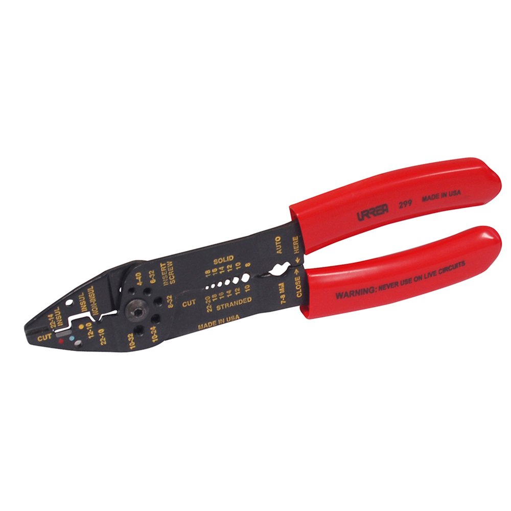 3 Pza Pinza pelacable con mango air cushion 10-22 AWG de 8-3/4" poncha terminales Urrea