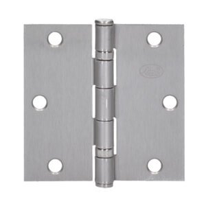 3 Pza Bisagra cuadrada arquitectónica con balero de acero níquel satinado 4" x 4" Lock