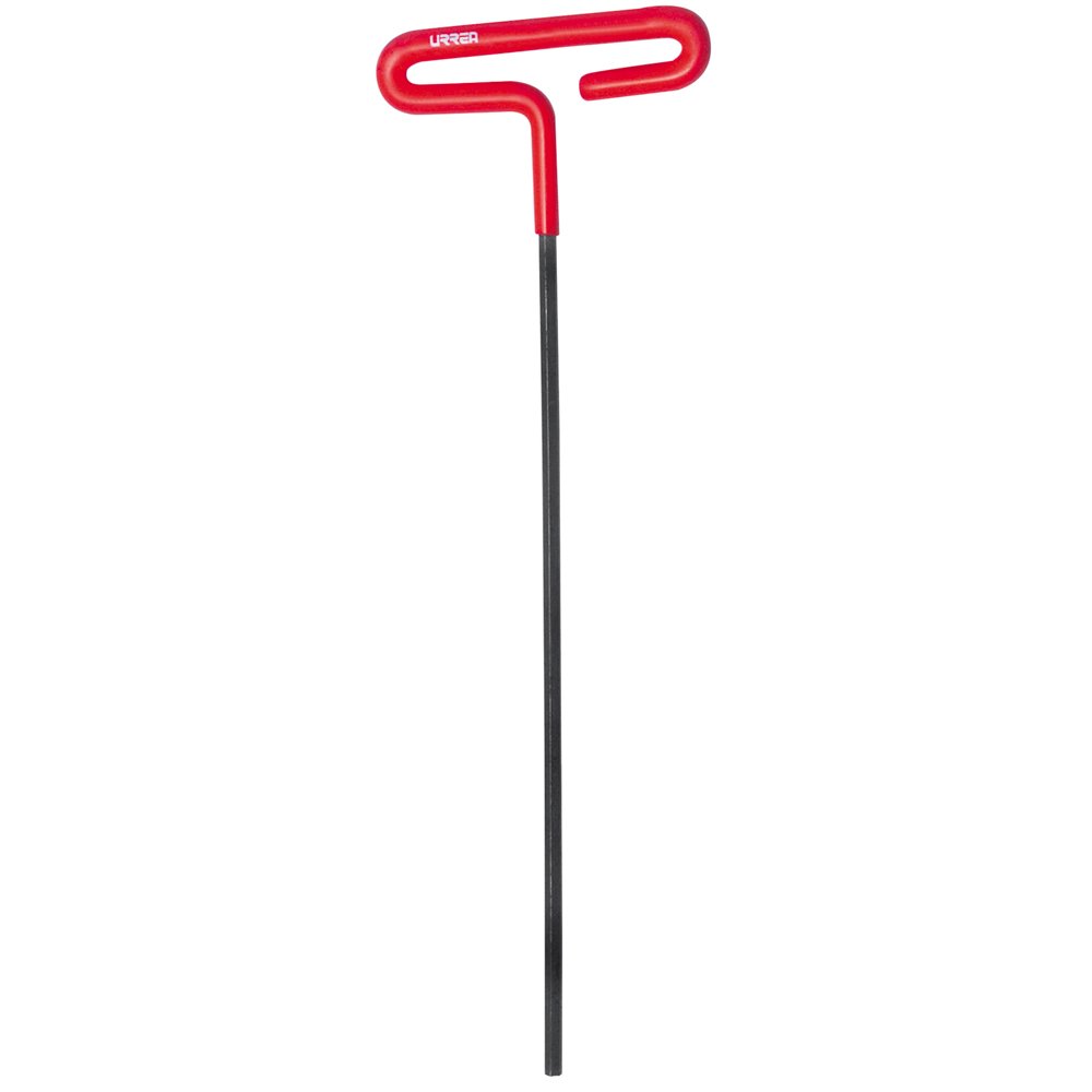 6 Pza Llave hexagonal larga tipo "T" mango de vinil, en pulgadas, 3/8" Urrea