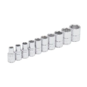Juego de dados cuadro de 1/4" en pulgadas, 10 piezas Urrea