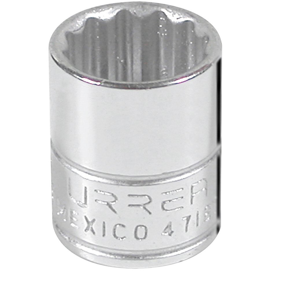 6 Pza Dado cuadro de 1/4", 12 puntas, en pulgadas, 9/16" Urrea