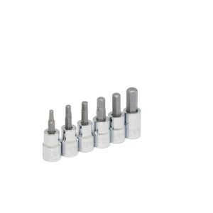 Juego de dados punta hexagonal cuadro de 3/8", métricos, 6 piezas Urrea