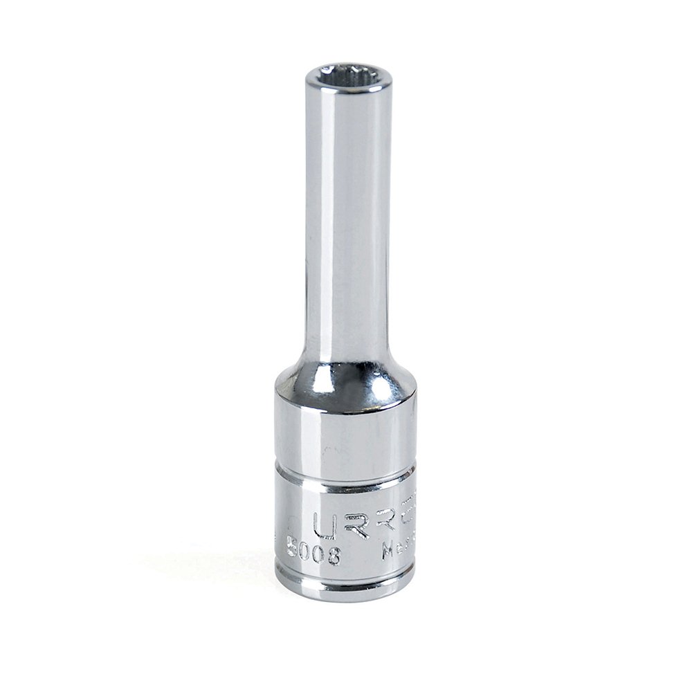 6 Pza Dado largo cuadro de 3/8", 12 puntas, en pulgadas, 1/4" Urrea