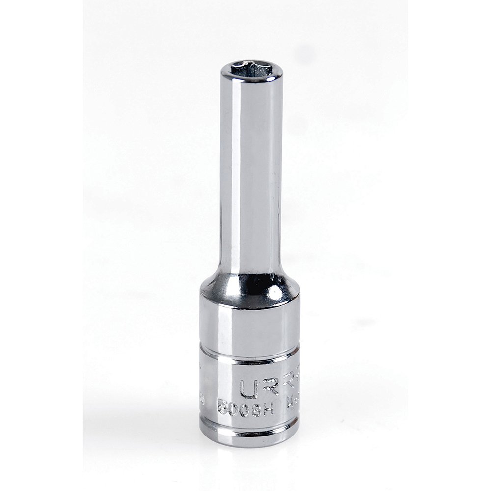 6 Pza Dado largo cuadro de 3/8", 6 puntas, en pulgadas, 1/4" Urrea