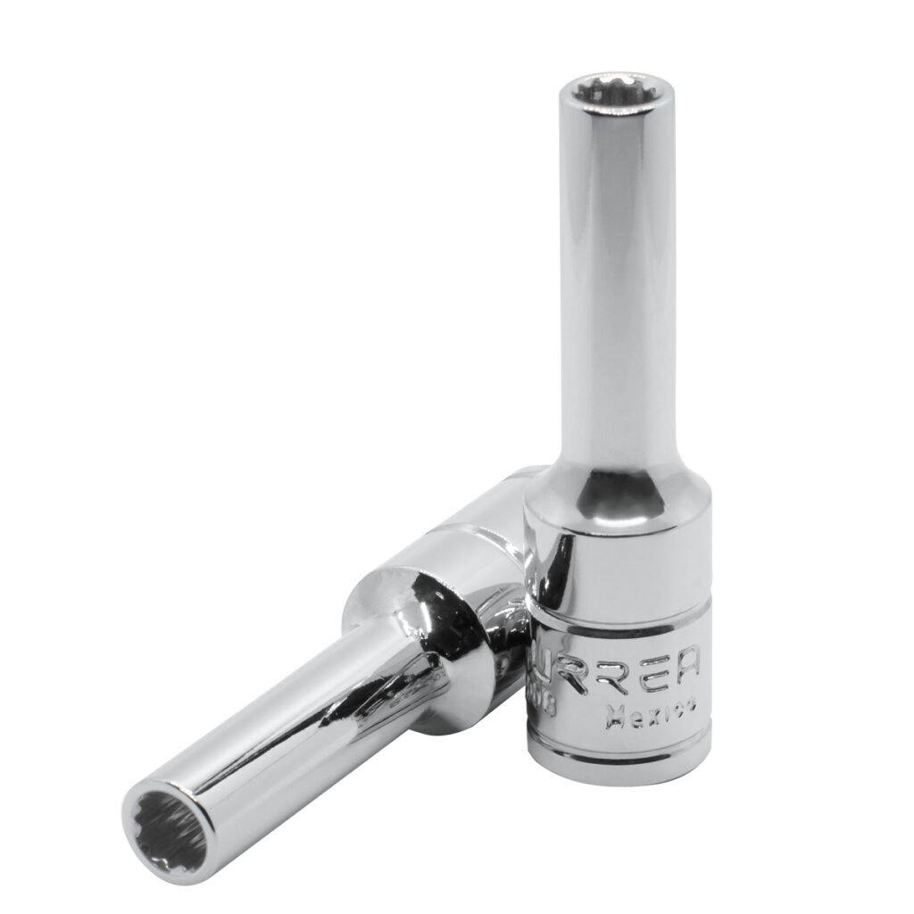 6 Pza Dado largo cuadro de 3/8", 6 puntas, métrico, 8 mm Urrea