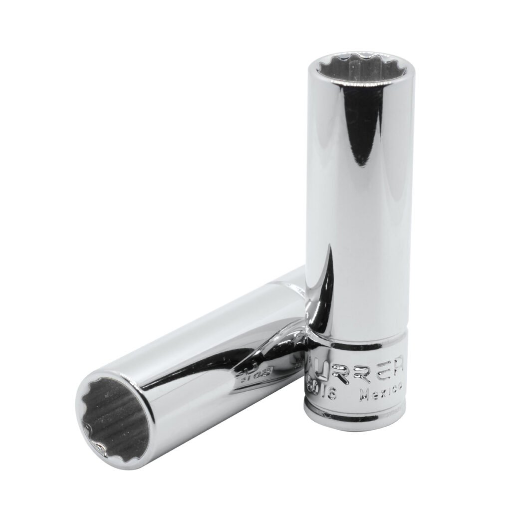 6 Pza Dado largo cuadro de 3/8", 6 puntas, métrico, 10 mm Urrea