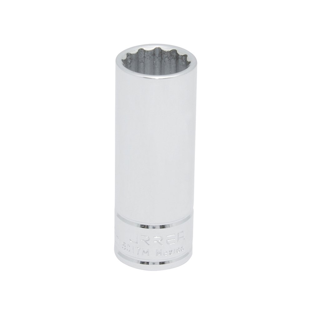 6 Pza Dado largo cuadro de 3/8", 12 puntas, métrico, 17 mm Urrea