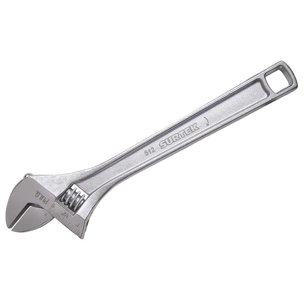 6 Pza Llave ajustable cromada 12" Surtek