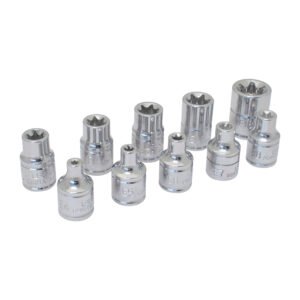 Juego de dados torx hembra cuadro de 3/8", 10 piezas Urrea