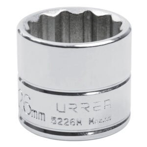 6 Pza Dado cuadro de 3/8", 12 puntas, métrico, 26 mm Urrea