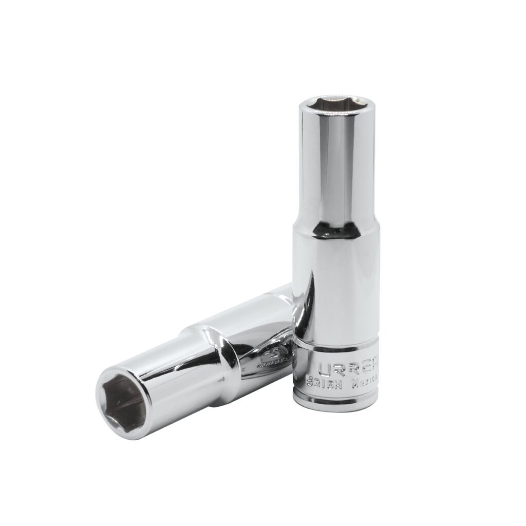 6 Pza Dado largo cuadro de 1/2", 6 puntas, en pulgadas, 9/16" Urrea