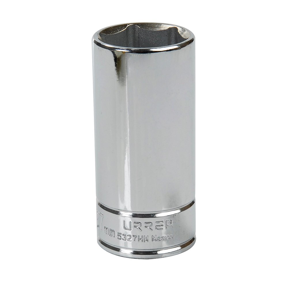 6 Pza Dado largo cuadro de 1/2", 6 puntas, métrico, 27 mm Urrea