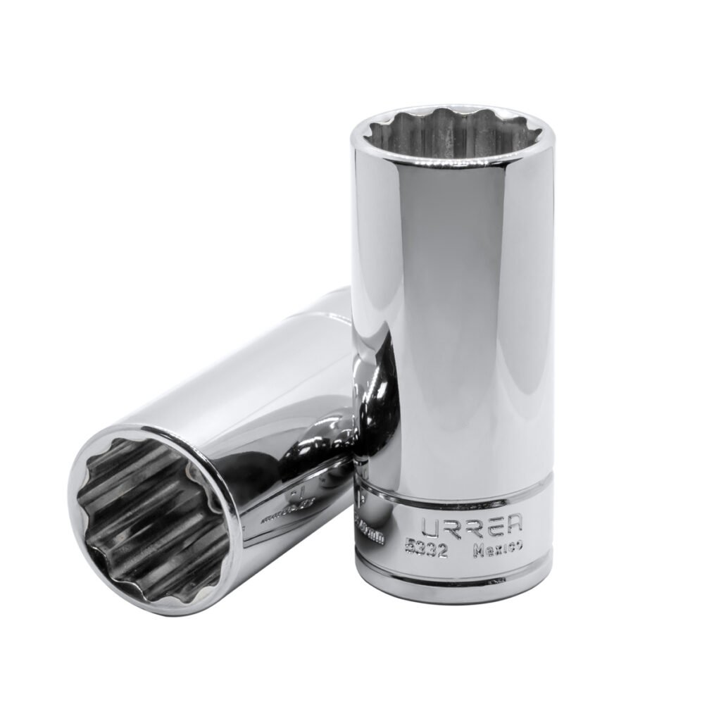 6 Pza Dado largo cuadro de 1/2", 6 puntas, en pulgadas, 15/16" Urrea