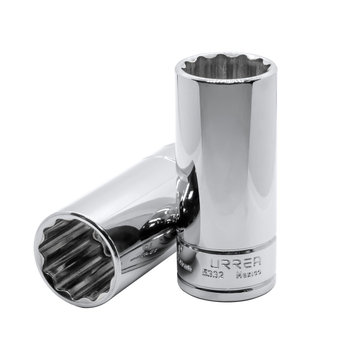 6 Pza Dado largo cuadro de 1/2", 6 puntas, en pulgadas, 15/16" Urrea