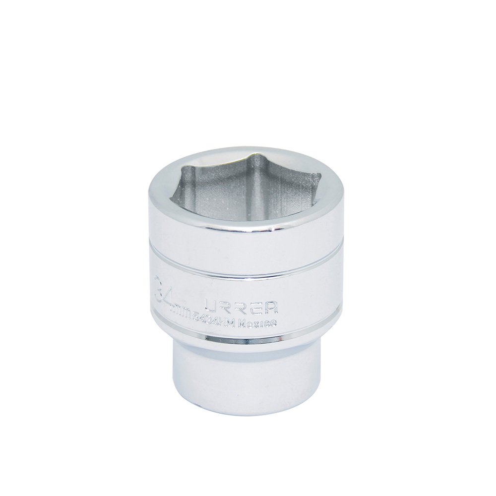 6 Pza Dado cuadro de 1/2", 6 puntas, métrico, 34 mm Urrea