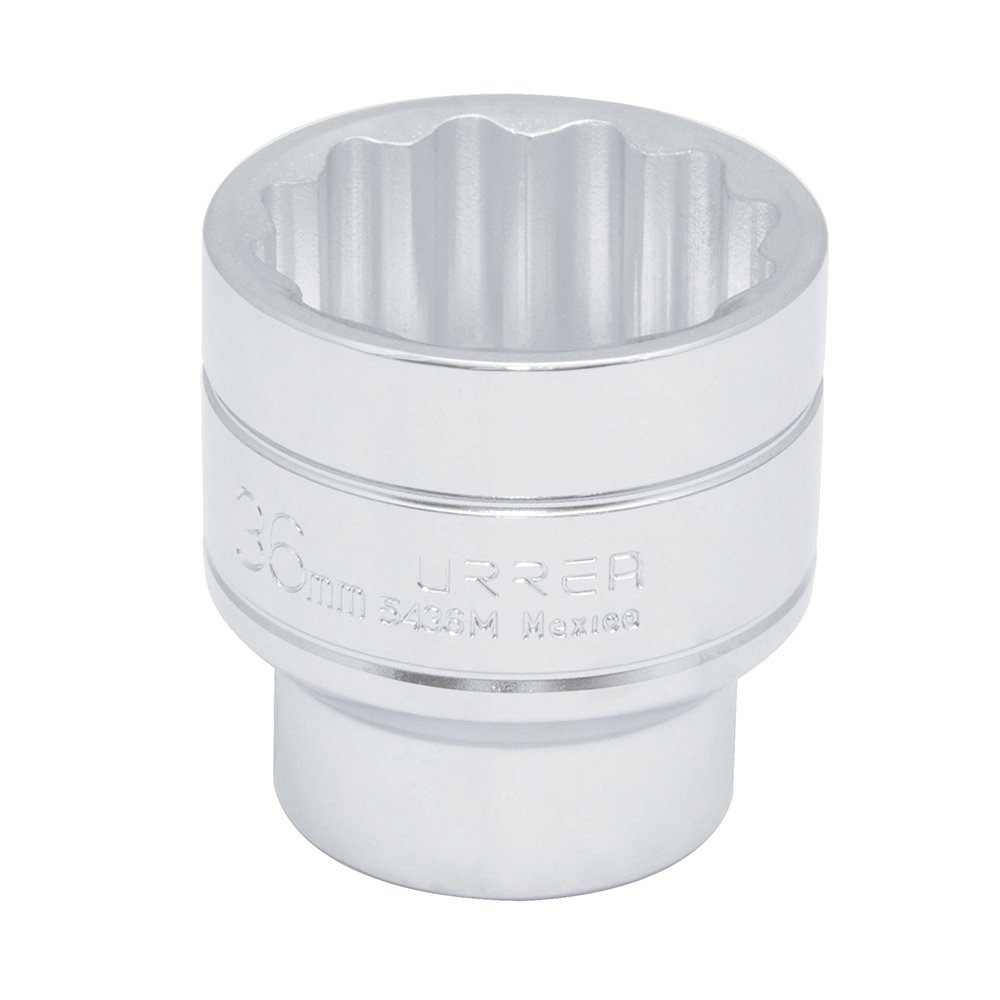 6 Pza Dado cuadro de 1/2", 12 puntas, métrico, 36 mm Urrea