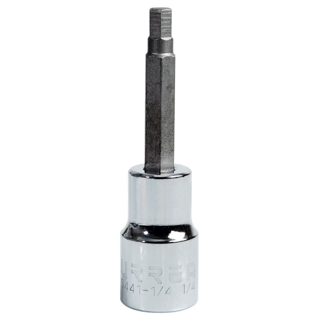 6 Pza Dado con punta hexagonal cuadro de 1/2", en pulgadas, 1/4" Urrea