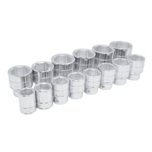 Juego de dados cuadro de 3/4", 6 puntas, en pulgadas, 14 piezas Urrea