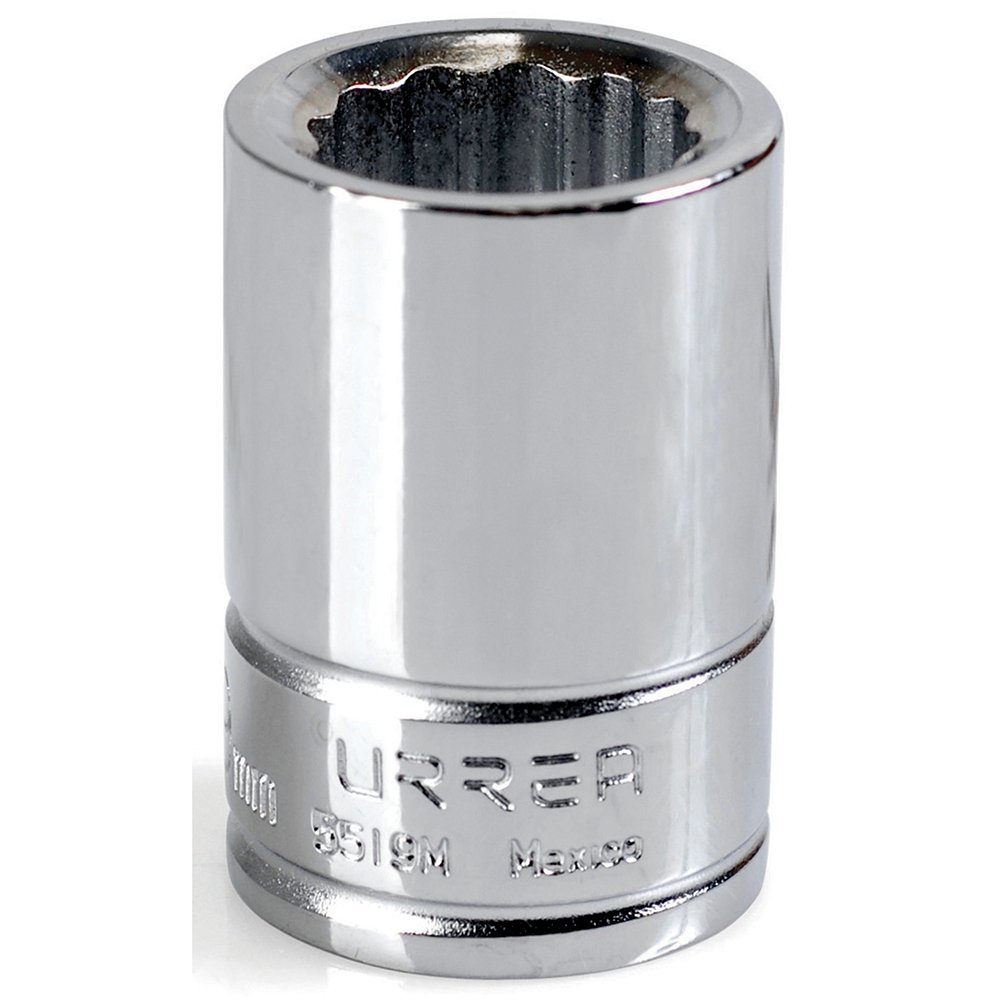 6 Pza Dado cuadro de 3/4", 12 puntas, métrico, 19 mm Urrea