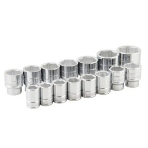 Juego de dados cuadro de 3/4", 6 puntas, métricos, 15 piezas Urrea