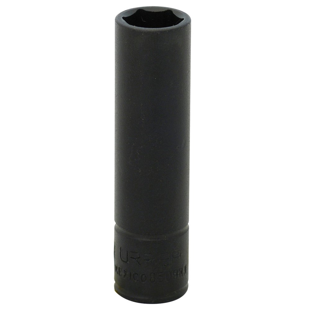 6 Pza Dado de impacto largo cuadro de 1/4", 6 puntas, métrico, 9 mm Urrea