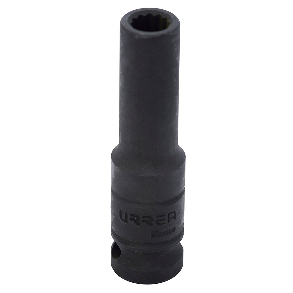 6 Pza Dado de impacto largo cuadro de 1/2", 12 puntas, en pulgadas, 9/16" Urrea