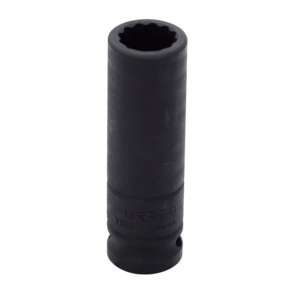 6 Pza Dado de impacto largo cuadro de 1/2", 12 puntas, en pulgadas, 5/8" Urrea