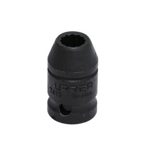6 Pza Dado de impacto cuadro de 1/2", 12 puntas, en pulgadas, 3/8" Urrea