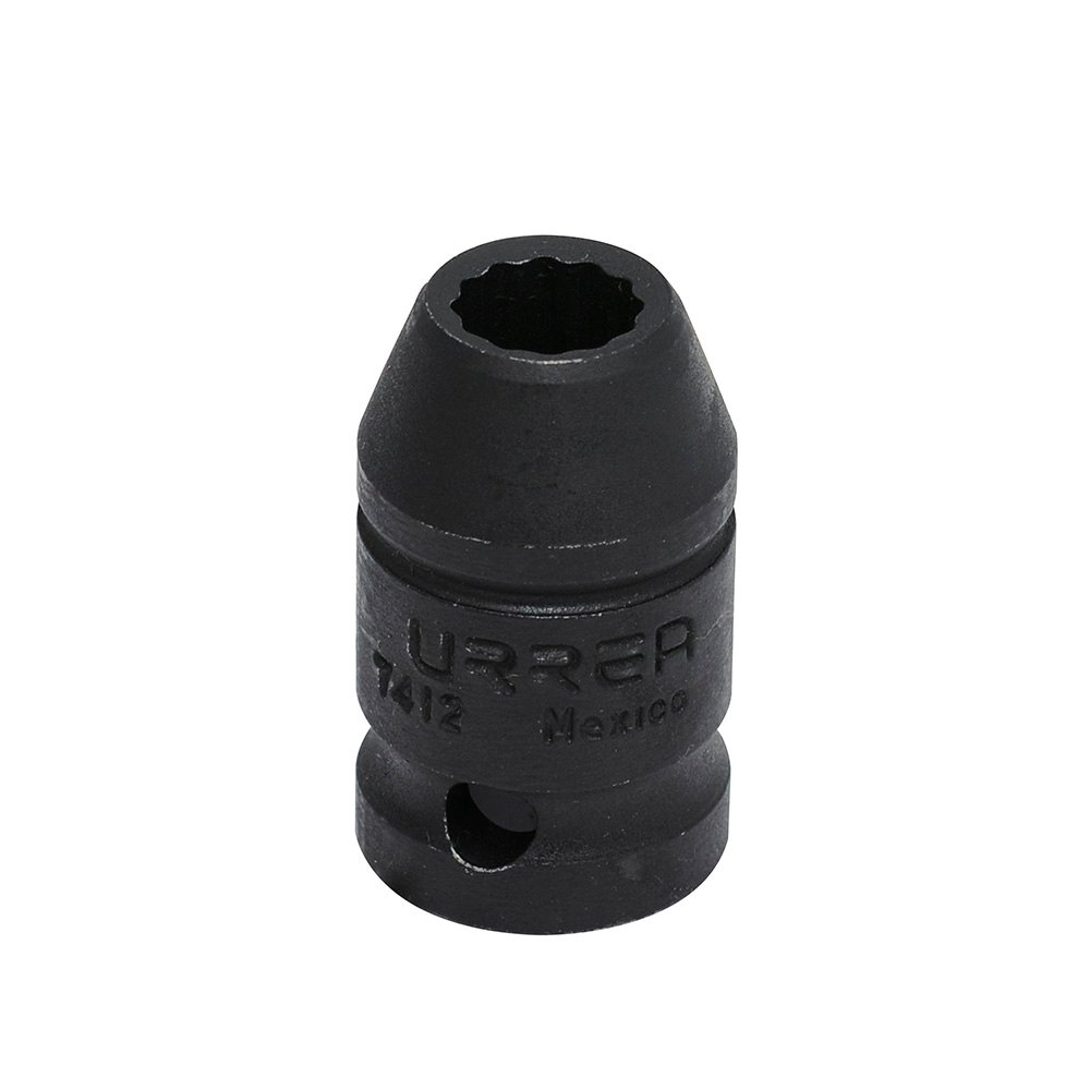 6 Pza Dado de impacto cuadro de 1/2", 12 puntas, en pulgadas, 3/8" Urrea