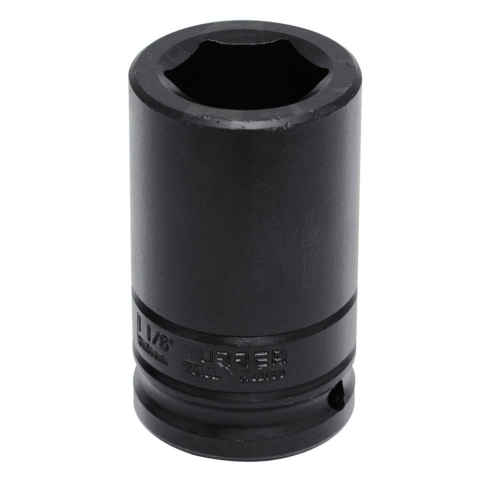 Dado de impacto largo cuadro de 3/4", 6 puntas, en pulgadas, 1-1/8" Urrea