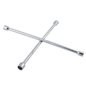 6 Pza Llave de cruz cromada para automóvil y camionetas pick-up 18" Surtek