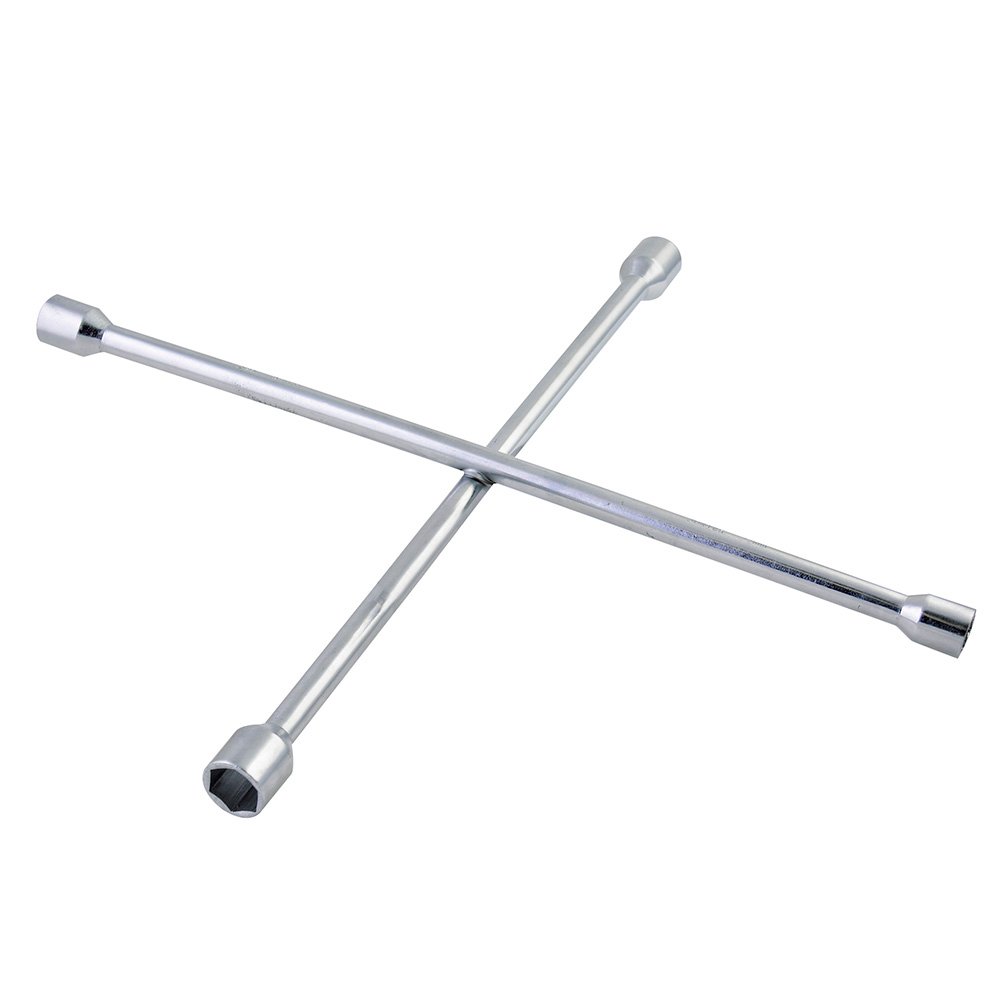6 Pza Llave de cruz cromada para automóvil y camionetas pick-up 18" Surtek