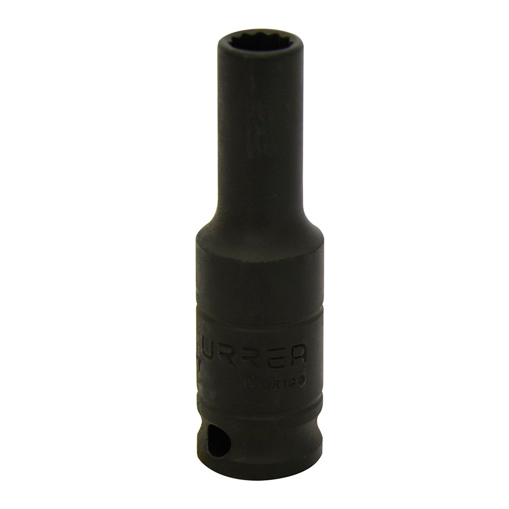 6 Pza Dado de impacto largo cuadro de 3/8", 12 puntas, en pulgadas, 7/16" Urrea