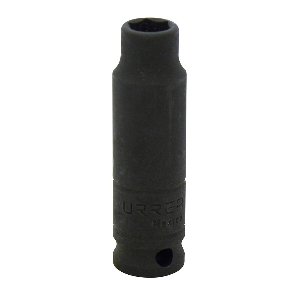 6 Pza Dado de impacto largo cuadro de 3/8", 6 puntas, en pulgadas, 7/16" Urrea