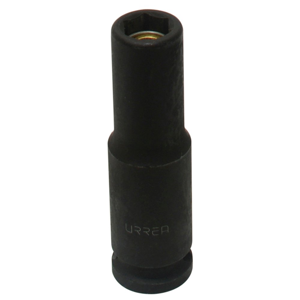 6 Pza Dado de impacto largo con imán cuadro de 3/8", 6 puntas, en pulgadas, 7/16" Urrea