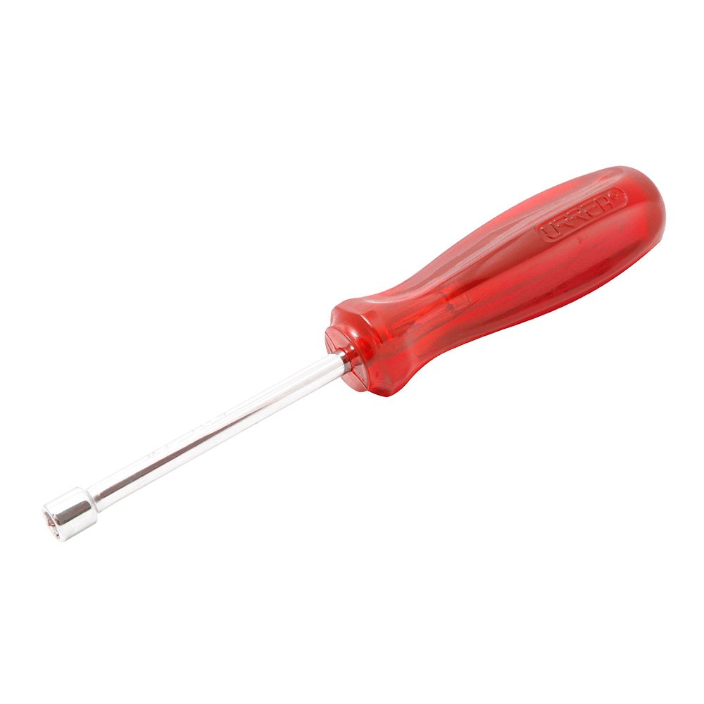 6 Pza Destornillador con mango ámbar color rojo, de caja en pulgadas 1/4" x 3" Urrea
