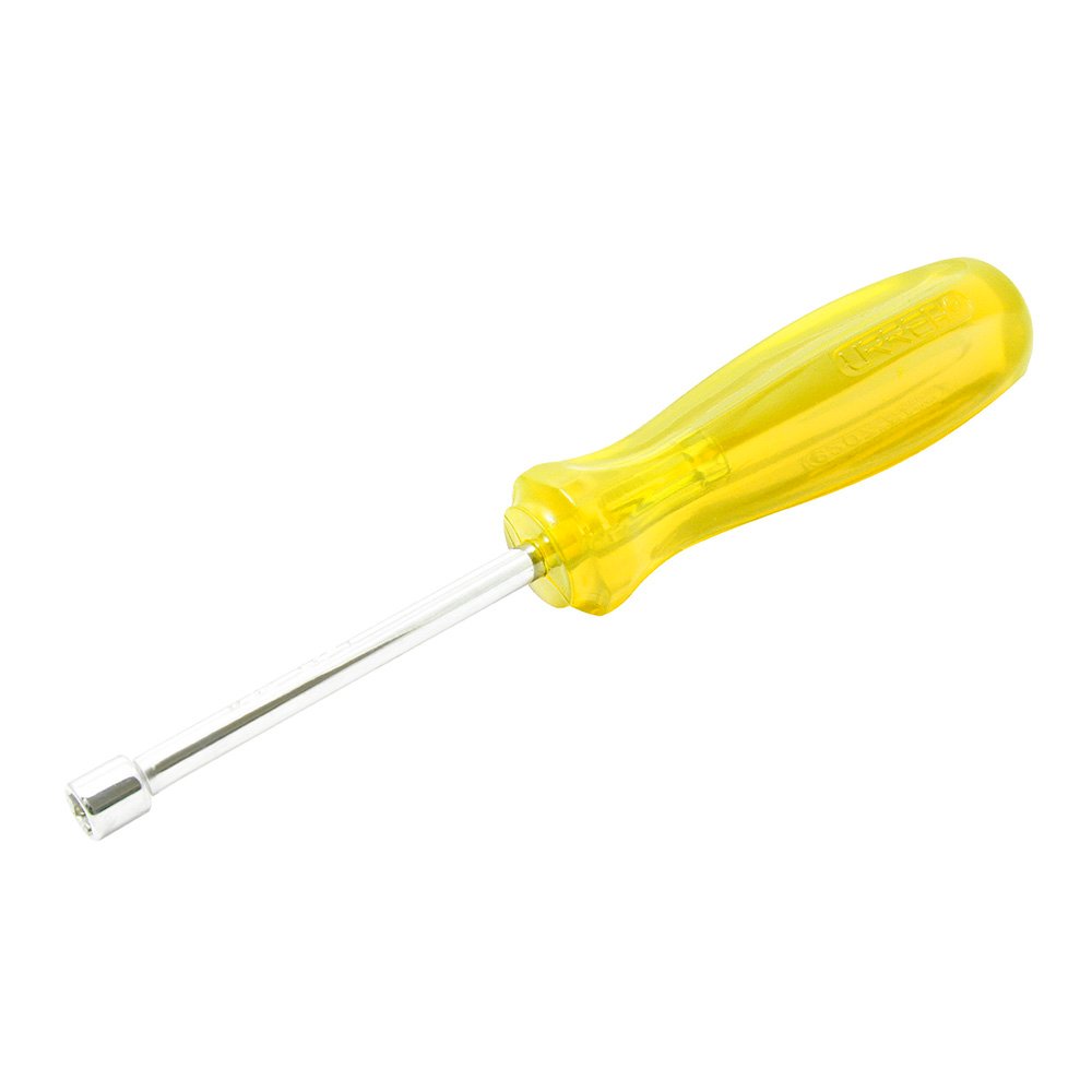 6 Pza Destornillador con mango ámbar color amarillo, de caja en pulgadas 5/16" x 3" Urrea