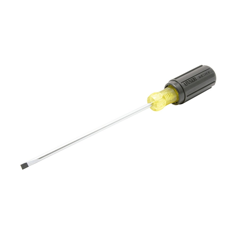 Destornillador con mango cushion grip, punta cabinet barra redonda 3/16" x 4" Urrea