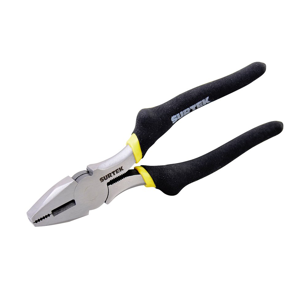 Pinza para electricista con mango rubber grip de 6" corte lateral Surtek