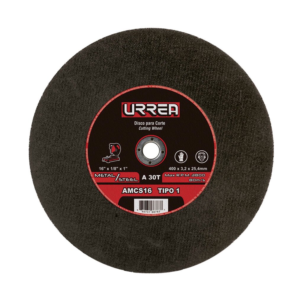 5 Pza Disco abrasivo tipo 1 para metal 16" x 1/8" Urrea