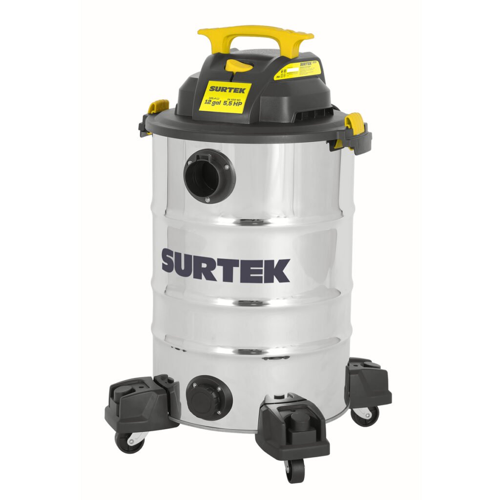 Aspiradora de acero inoxidable 12 galones, 5.5 HP Surtek