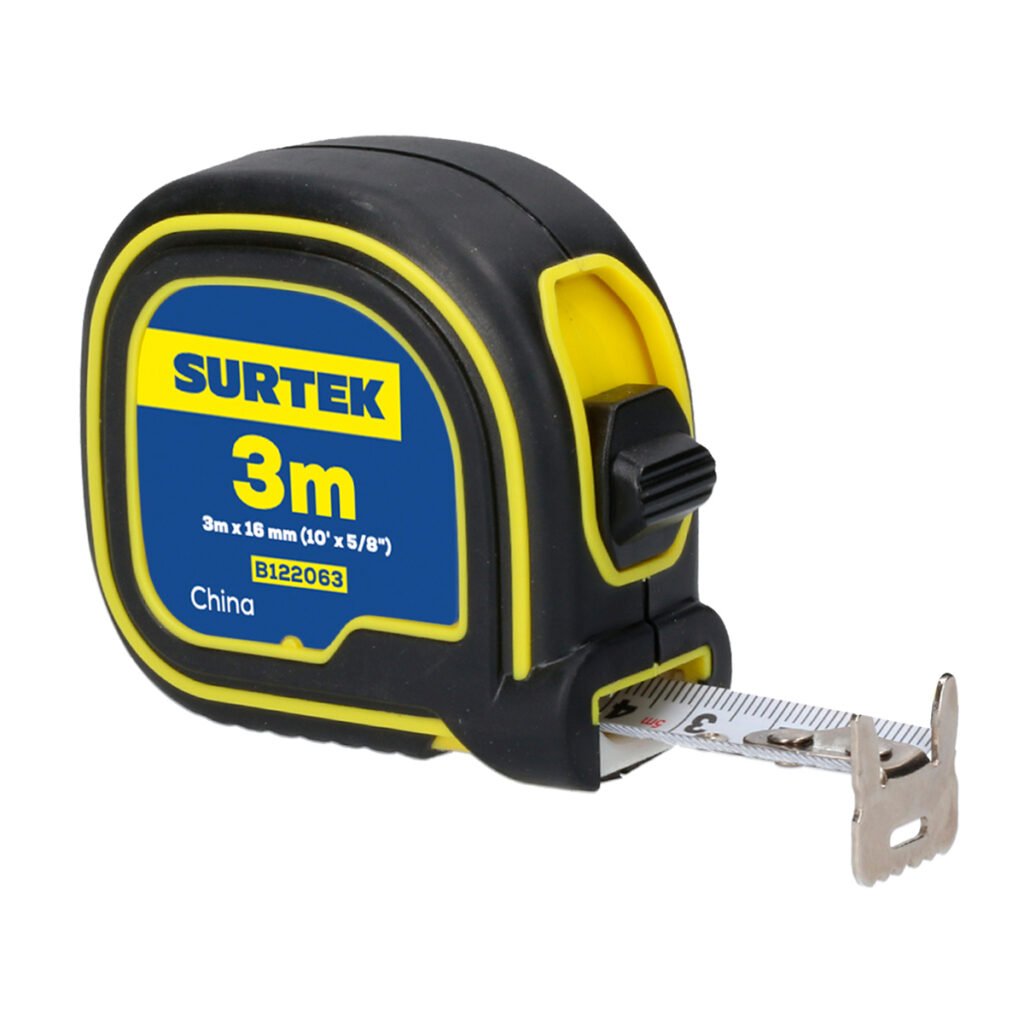 6 Pza Flexómetro con carcasa soft grip 3 m x 5/8" Surtek