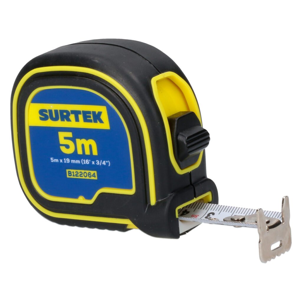 6 Pza Flexómetro con carcasa soft grip 5 m x 3/4" Surtek