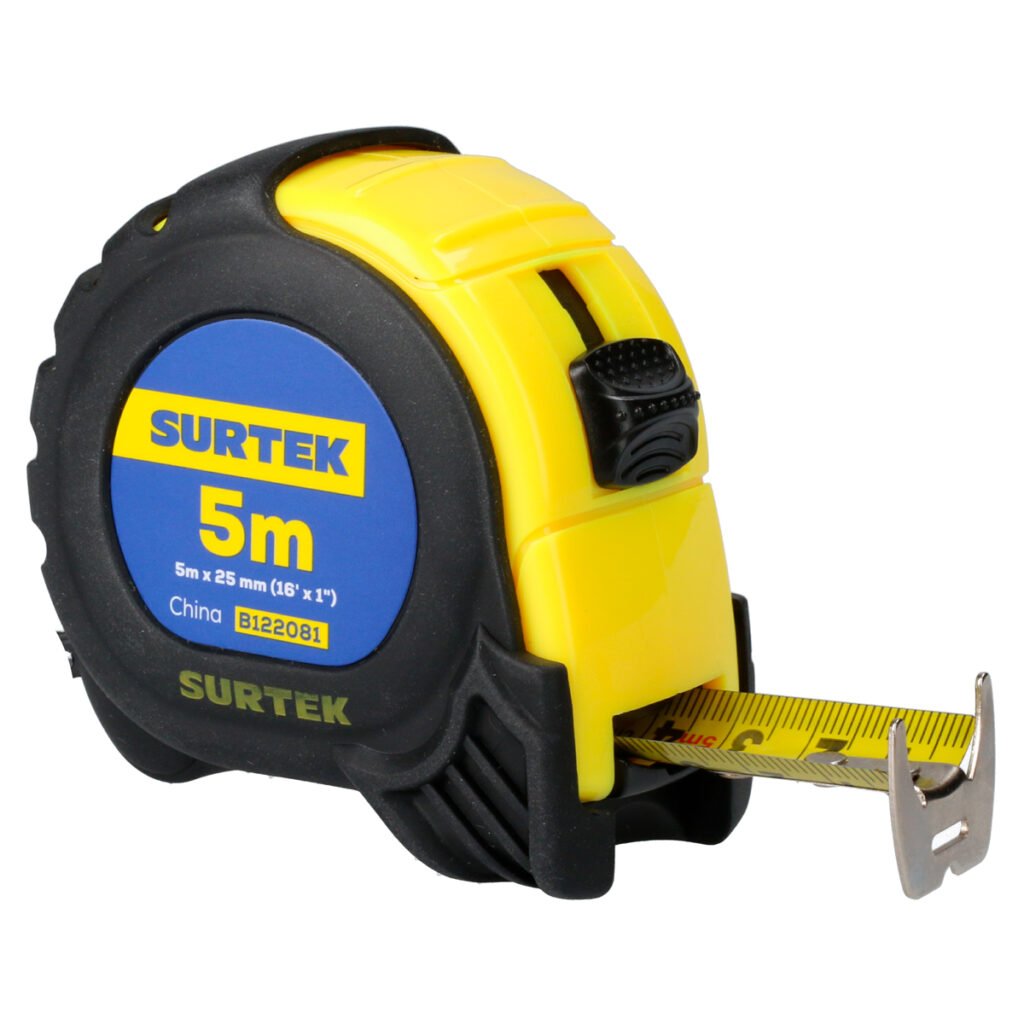 6 Pza Flexómetro con carcasa anti-impacto 5 m x 1" Surtek