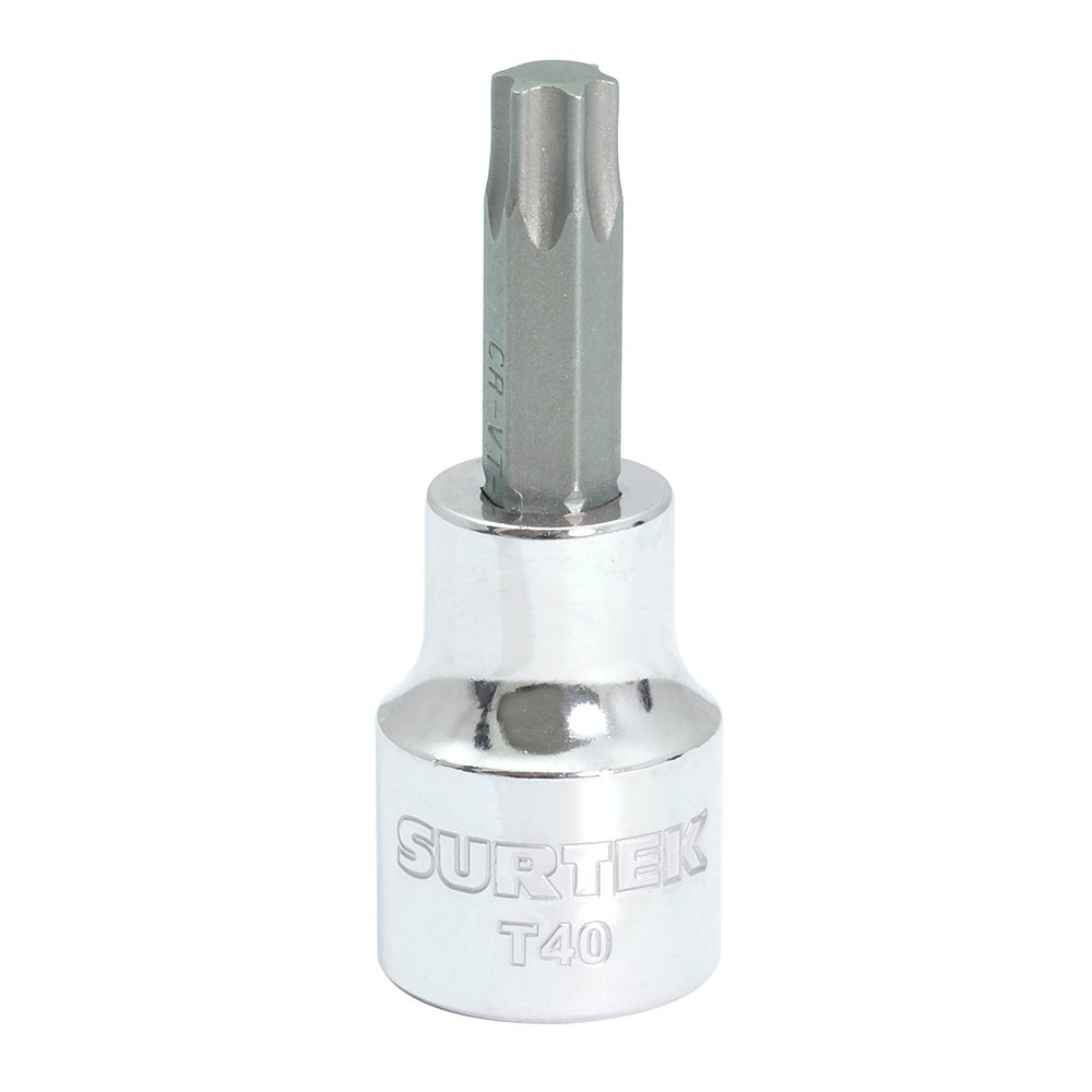 6 Pza Dado con punta torx cuadro de 3/8", T40 Surtek