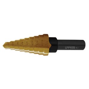 Broca escalonada de acero con doble estría #7, 1/4" a 1-3/8" zanco 3 planos Urrea