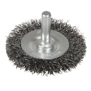 Carda copa ondulada alambre fino 2" x 0.17 mm con zanco 1/4" Foy
