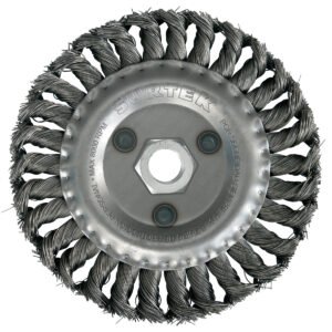 Carda circular trenzada alambre grueso 7" x 0.50 mm con rosca 7/8" Surtek
