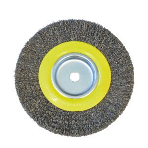 Carda circular ondulada alambre delgado para esmeril 6" x 1-1/8" eje 1/2" Surtek