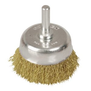 Carda copa ondulada alambre delgado 1" x 0.30 mm con zanco 1/4" Surtek